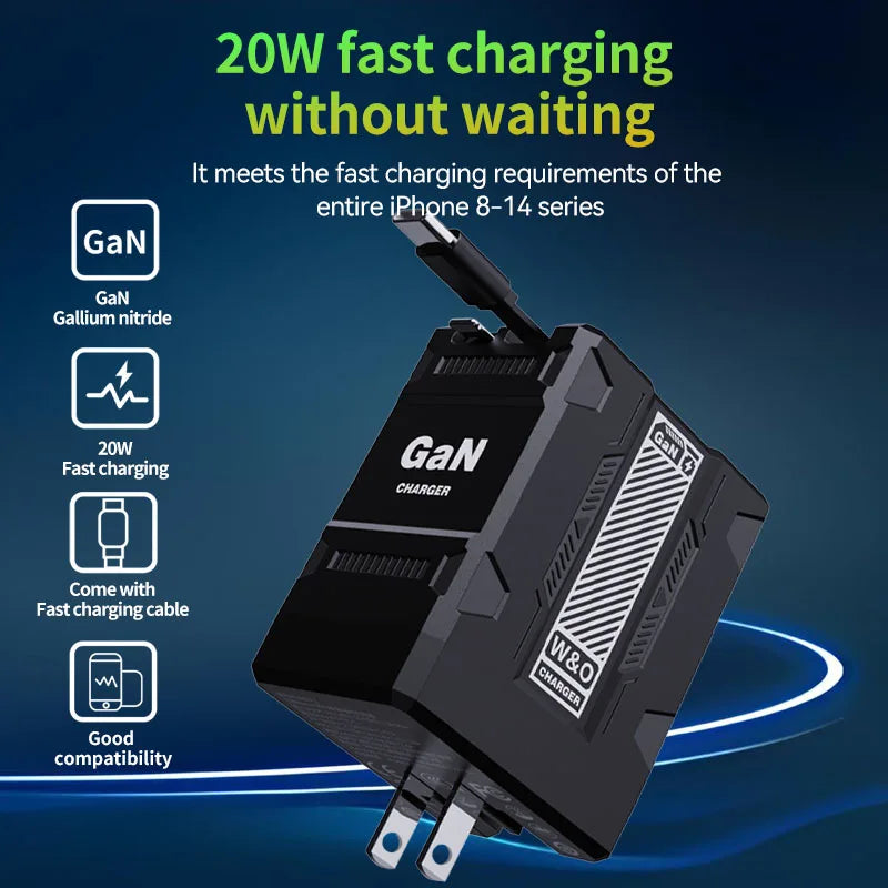Original 20W Ultra Fast Mobile Phone Charger USB Type C Cable High Speed Portable Charging