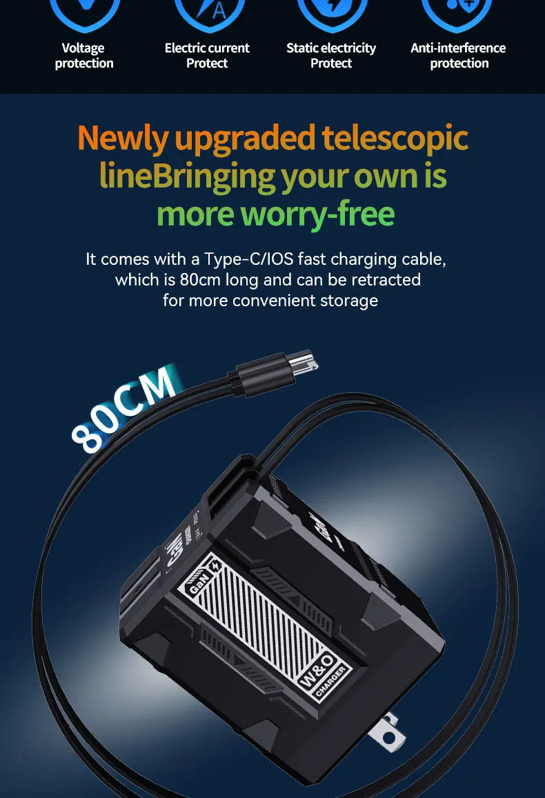 Original 20W Ultra Fast Mobile Phone Charger USB Type C Cable High Speed Portable Charging