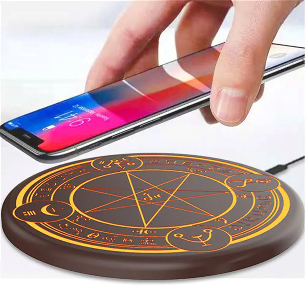 Wireless Fast Charger Circle Magic Optical Array LED Light Wireless Charging For QI Standard Full Range Wireless Charging Phone
