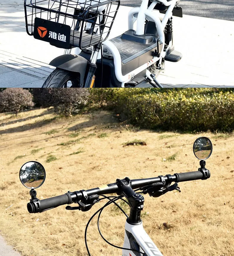 2PCS Bicycle Rearview Mirror 360 Degree Adjustable Rotatable Universal Cycling Handlebar Rear View Mirrors for MTB Road Bike