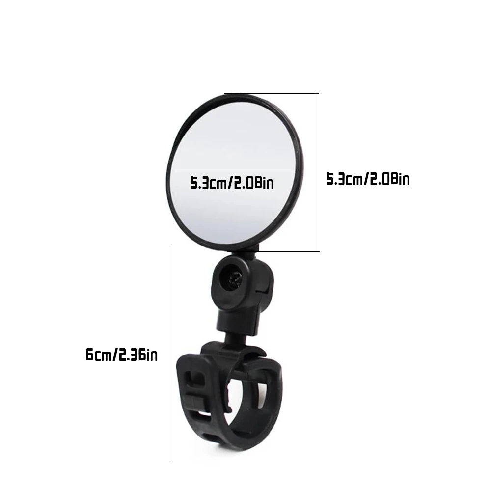 2PCS Bicycle Rearview Mirror 360 Degree Adjustable Rotatable Universal Cycling Handlebar Rear View Mirrors for MTB Road Bike