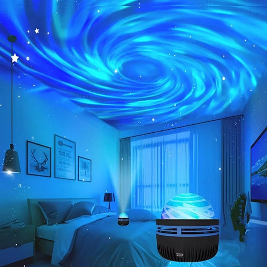 1pc Star Projector, Galaxy Projector, Water Ocean Wave Projector For Bedroom Night Light  Room Decor With 7-Colors Patterns