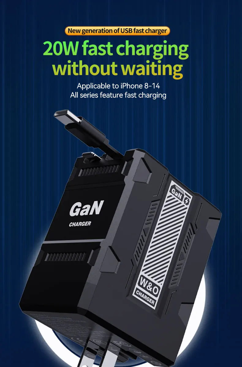 20W USB-C Fast Charger - Universal Type-C Cable for Mobile Phones