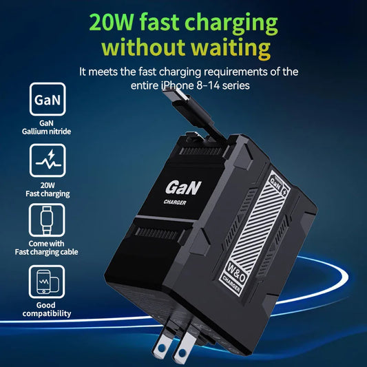 20W USB-C Fast Charger - Universal Type-C Cable for Mobile Phones