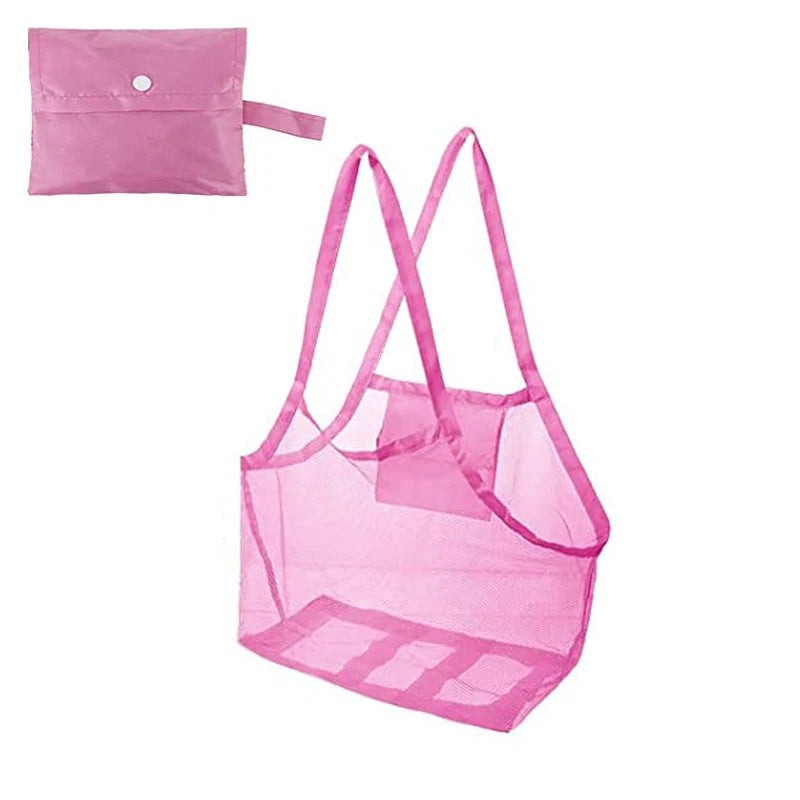 Children Sand Away Protable Mesh Bag Kids Toys Storage Bags Swimming Large Beach Bag for Towels Women Cosmetic Makeup Bag сумка
