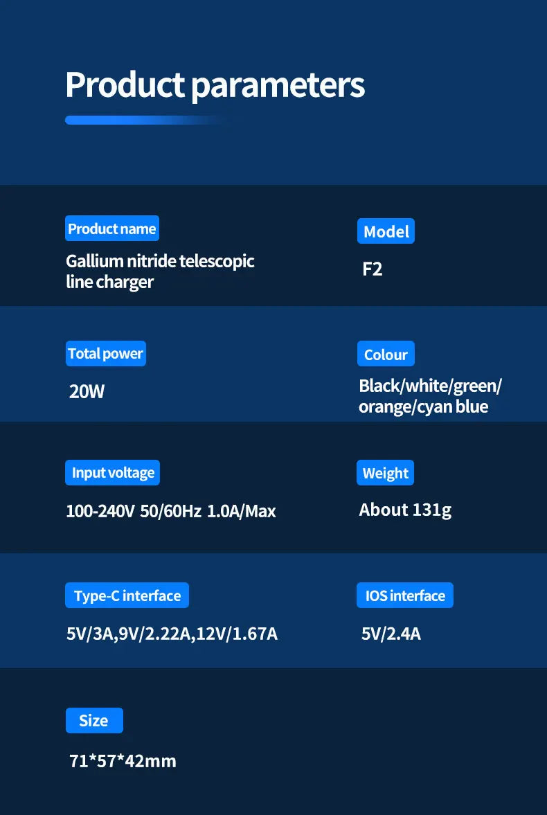 20W USB-C Fast Charger - Universal Type-C Cable for Mobile Phones